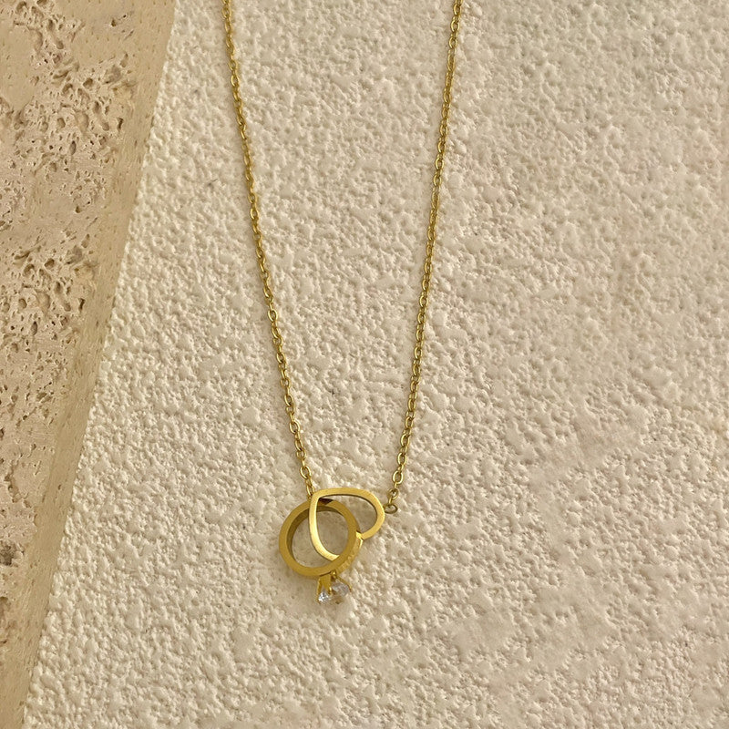Gold Plated Stainless Steel Anti Tarnish Heart Themed Pendant For Women