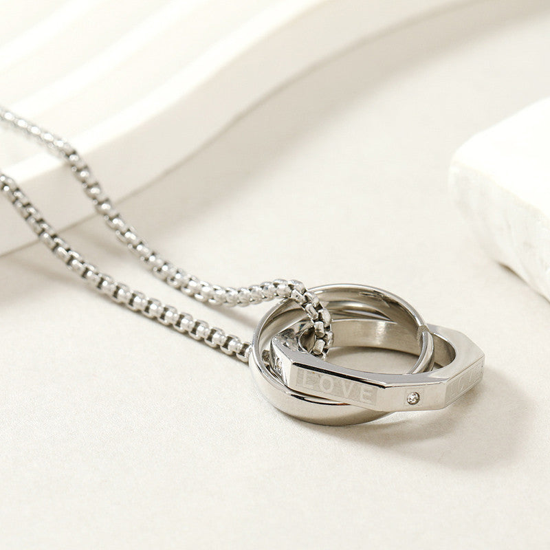 Silver Plated Stainless Steel Anti Tarnish Hexagonal Hip Hop Party Pendant For Men