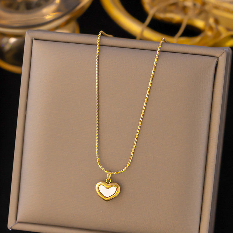 Gold Plated Stainless Steel Anti Tarnish Heart Themed Pendant For Women
