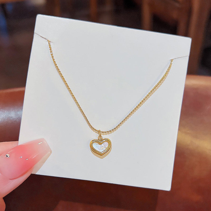 Gold Plated Stainless Steel Anti Tarnish Heart Themed Pendant For Women