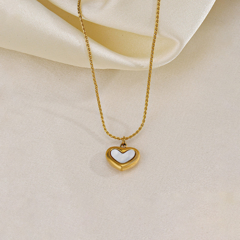 Gold Plated Stainless Steel Anti Tarnish Heart Themed Pendant For Women