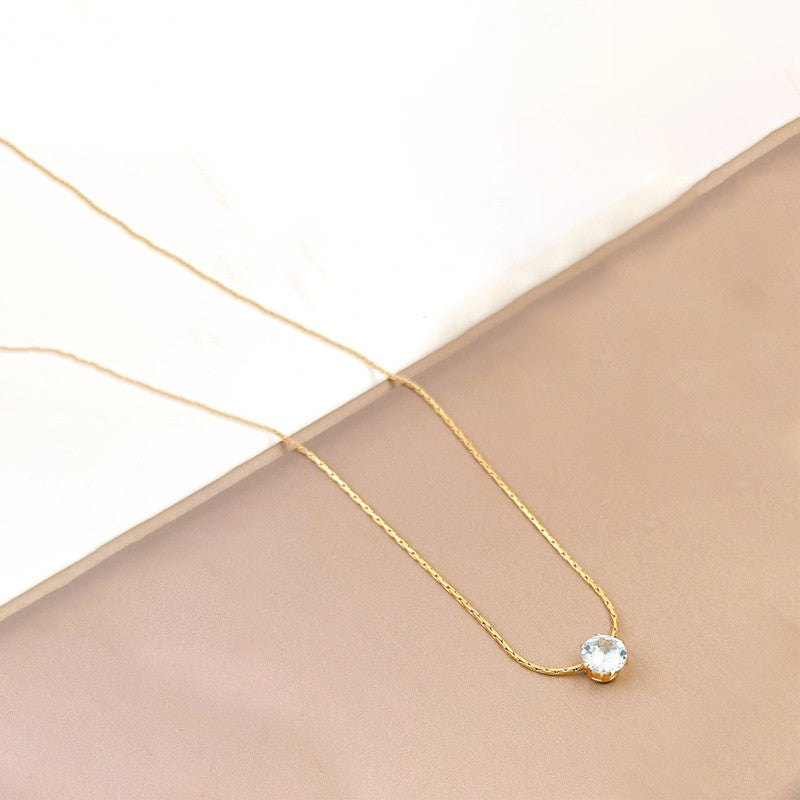 Gold Plated Stainless Steel Anti Tarnish Stone Studded Hexagonal Pendant
