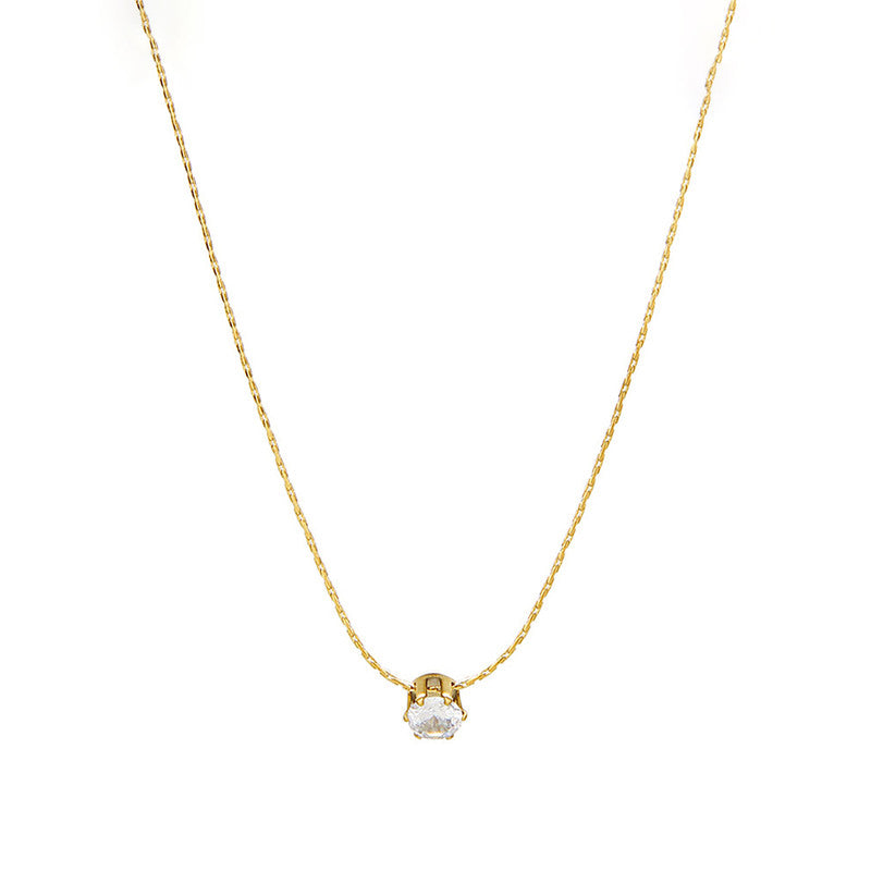 Gold Plated Stainless Steel Anti Tarnish Stone Studded Hexagonal Pendant