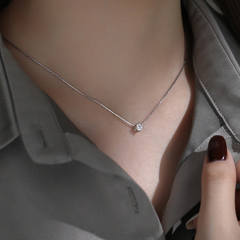 Silver Plated Stainless Steel Anti Tarnish Stone Studded Hexagonal Pendant