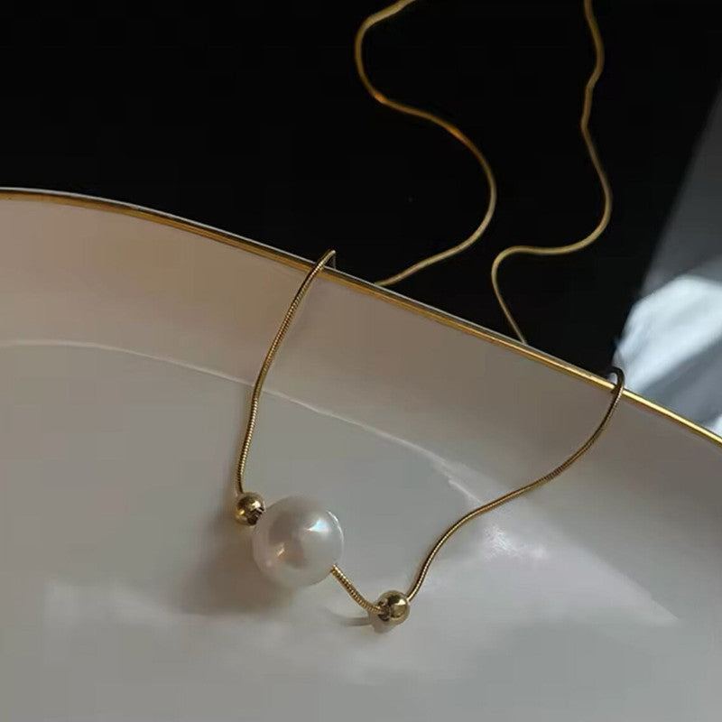 Gold Plated Stainless Steel Anti Tarnish Pearl Pendant