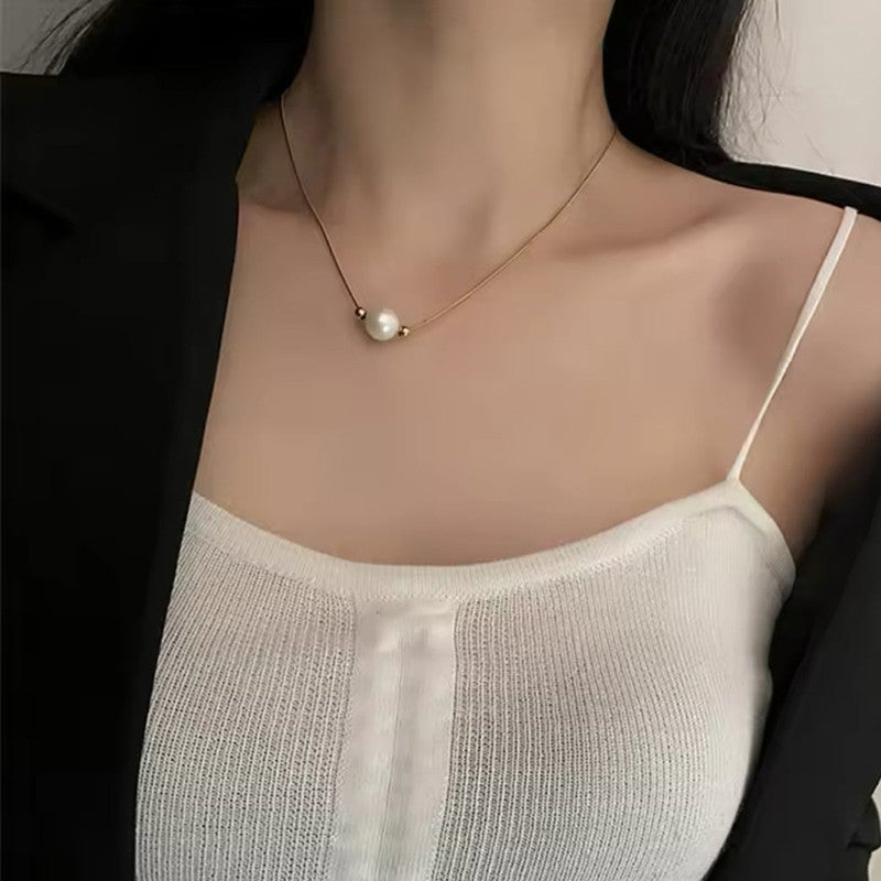 Gold Plated Stainless Steel Anti Tarnish Pearl Pendant