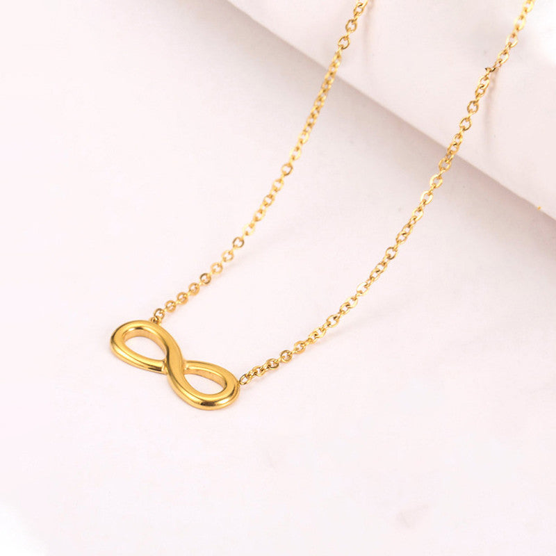 Gold Plated Anti Tarnish Stainless Steel Infinity Themed contemporary Pendant