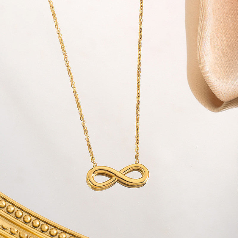 Gold Plated Anti Tarnish Stainless Steel Infinity Themed contemporary Pendant