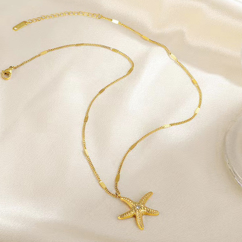 Gold Plated Anti Tarnish Stainless Steel Star Themed Pendant