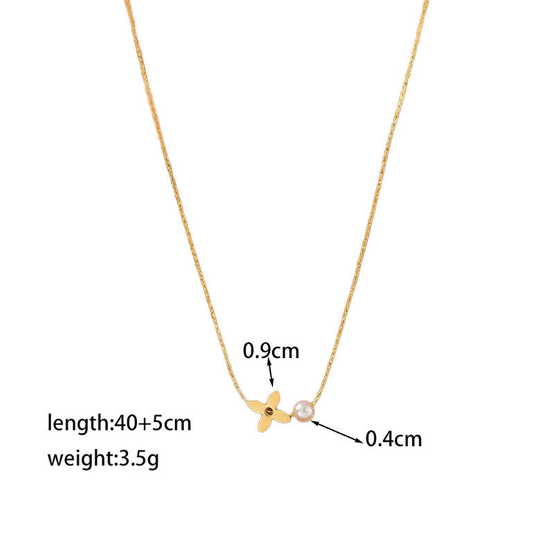 Gold Plated Anti Tarnish Stainless Steel Floral Themed Pendant