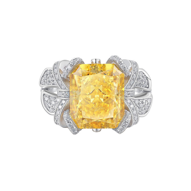 Silver Plated Anti Tarnish American Diamond Crushed Ice Cut Contemporary Finger Ring - MySmartBazaar