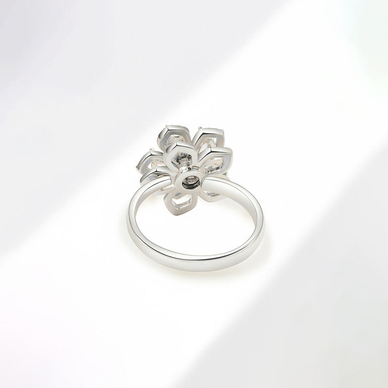 Silver Plated Star Themed Rotatable Adjustable Ring