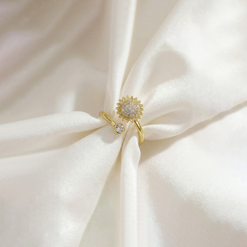 Gold Plated Star Shaped Rotatable Adjustable Ring