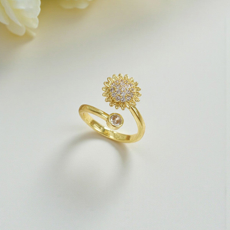 Gold Plated Star Shaped Rotatable Adjustable Ring