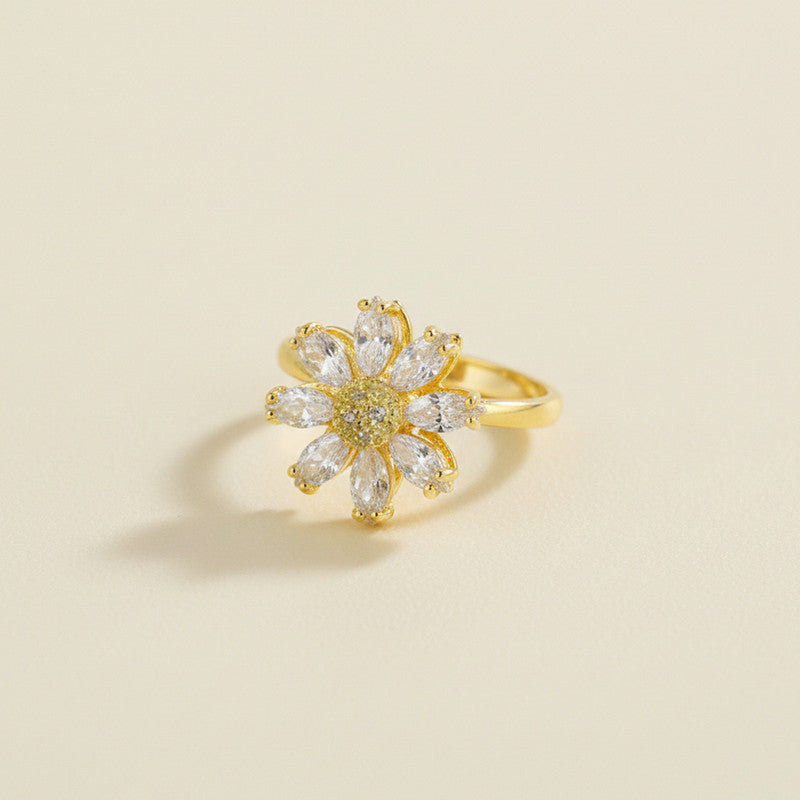 Gold Plated Star Shaped Rotatable Adjustable Ring