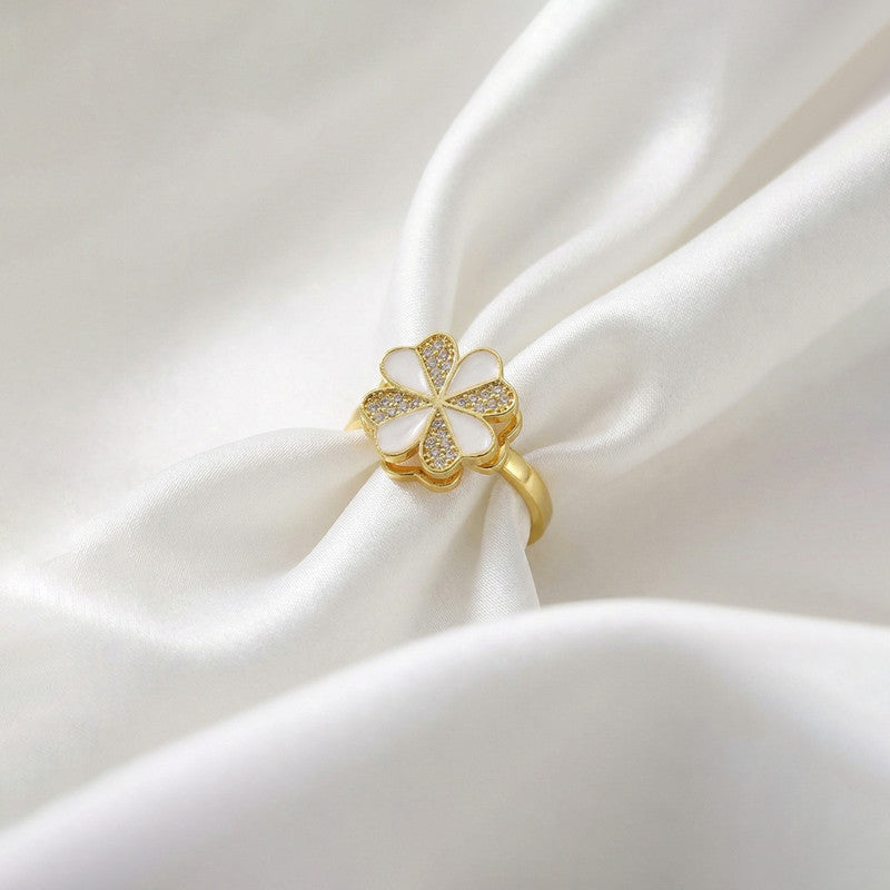 Gold Plated Star Shaped Rotatable Adjustable Ring