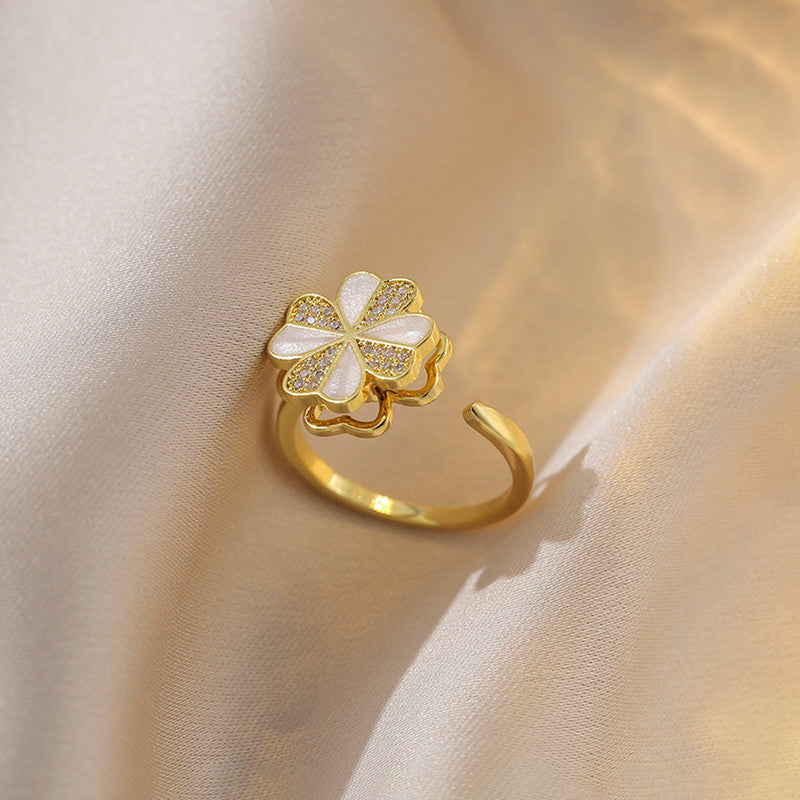 Gold Plated Star Shaped Rotatable Adjustable Ring