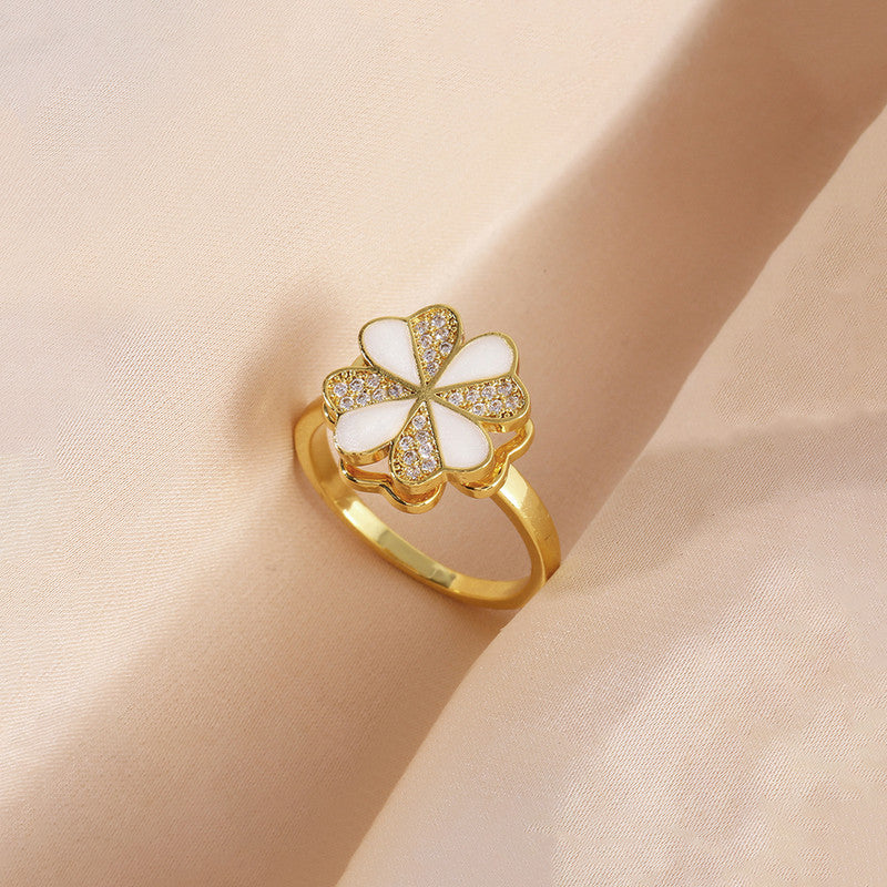 Gold Plated Star Shaped Rotatable Adjustable Ring