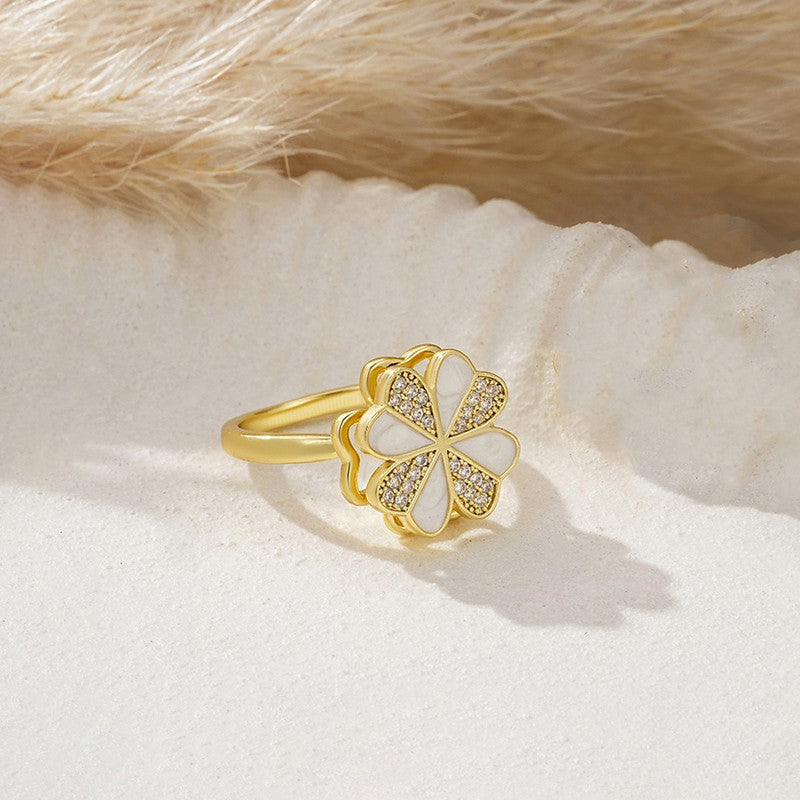 Gold Plated Star Shaped Rotatable Adjustable Ring