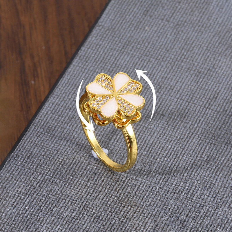 Gold Plated Star Shaped Rotatable Adjustable Ring