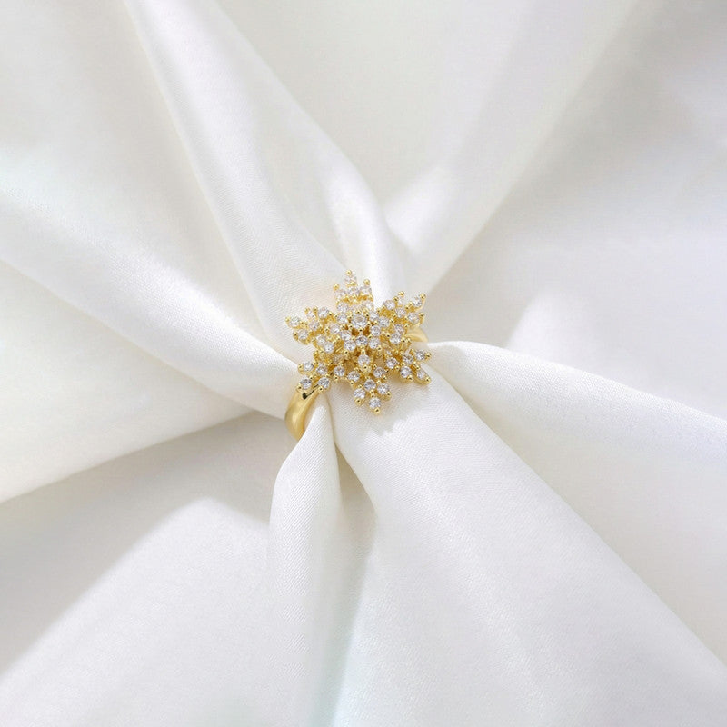 Gold Plated Star Shaped Rotatable Adjustable Ring