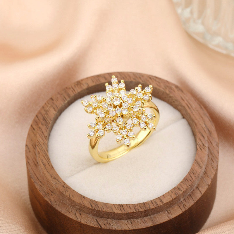 Gold Plated Star Shaped Rotatable Adjustable Ring