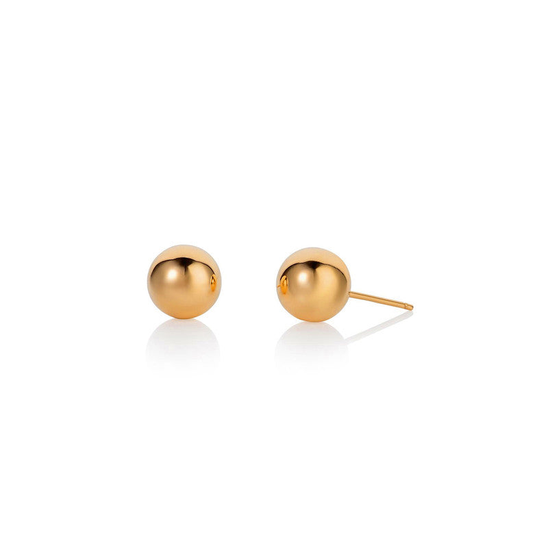 Xuping Jewelry Gold Plated Contemporary Round Shaped Stud Earrings