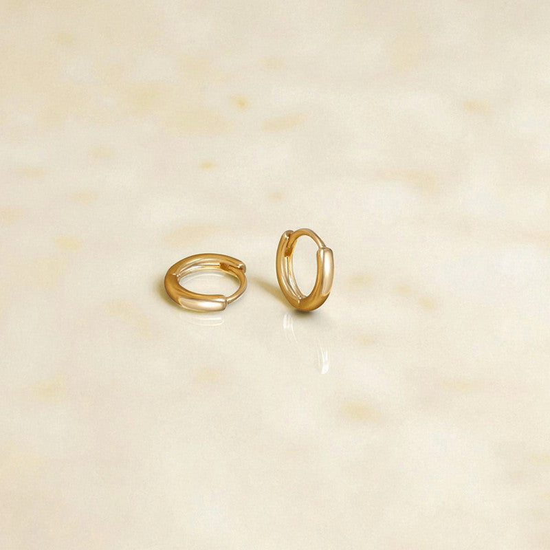 Xuping Jewelry Gold-Plated Gold Toned Contemporary Hoop Earrings