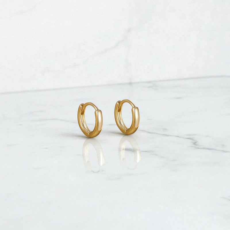 Xuping Jewelry Gold-Plated Gold Toned Contemporary Hoop Earrings