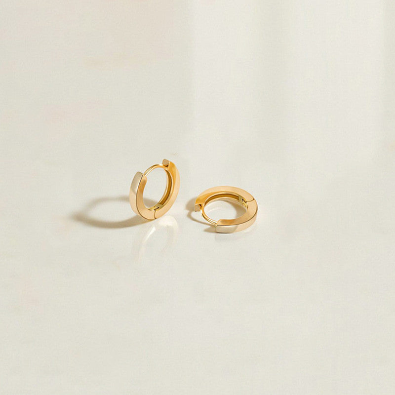 Xuping Jewelry Gold-Plated Gold Toned Contemporary Hoop Earrings