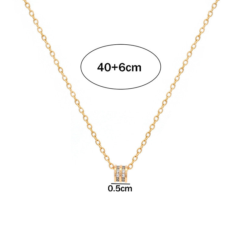 Xuping Jewelry AD Studded Cylindrical Pendant With Chain