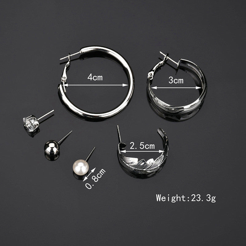 Delicate Leaf Pearl and AD Fabulous Stud and Drop Earrings For Women - MySmartBazaar