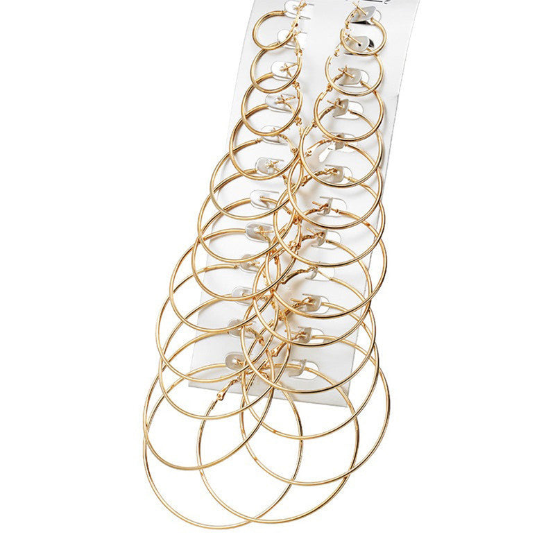 Elegant Steampunk Round Small To Big Hoop Earrings For Women - MySmartBazaar