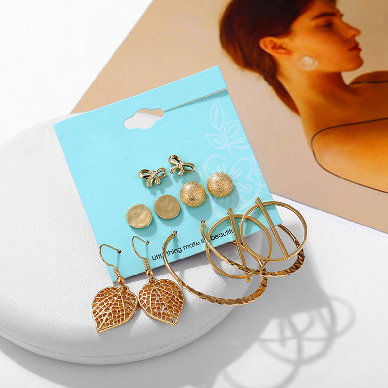 Stylish Note Leaf Designs Gold Plated Tantalizing Earrings For Women - MySmartBazaar