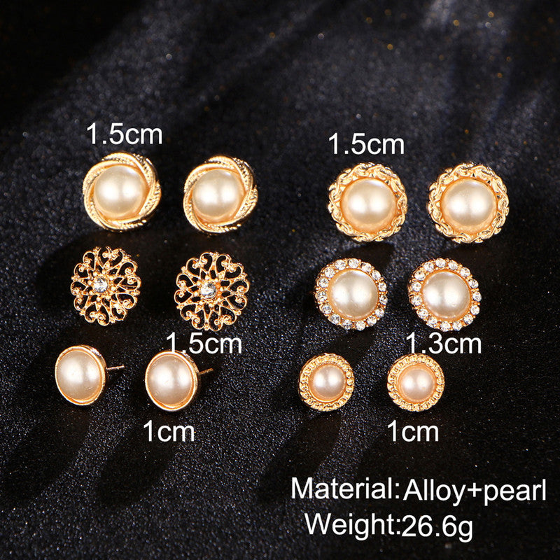 Gold Plated Geometric Stud Earrings For Women - MySmartBazaar