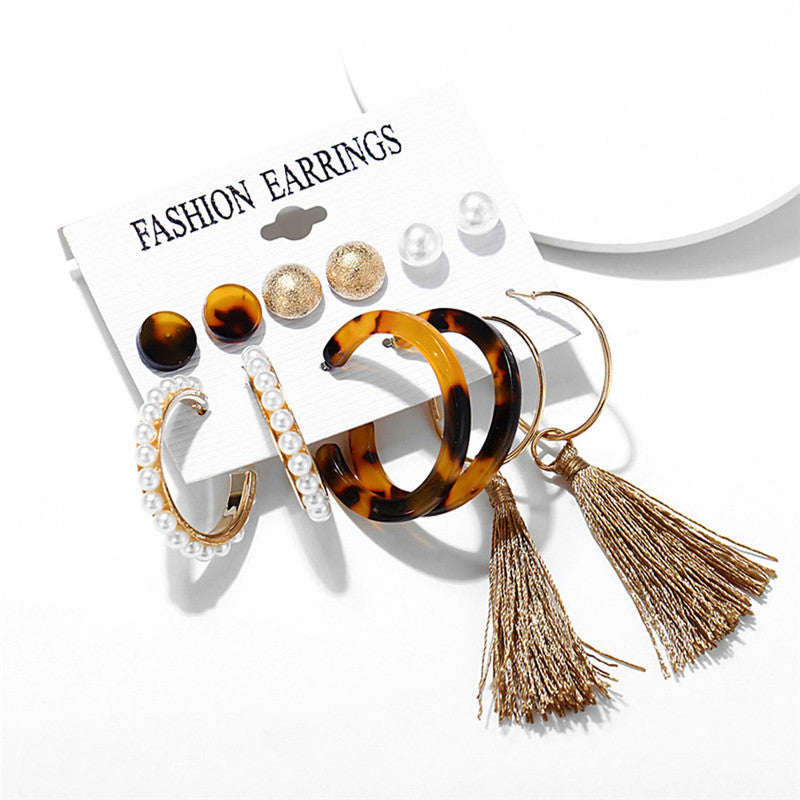 Gold Plated Geometric Stud and Hoop Earrings For Women - MySmartBazaar