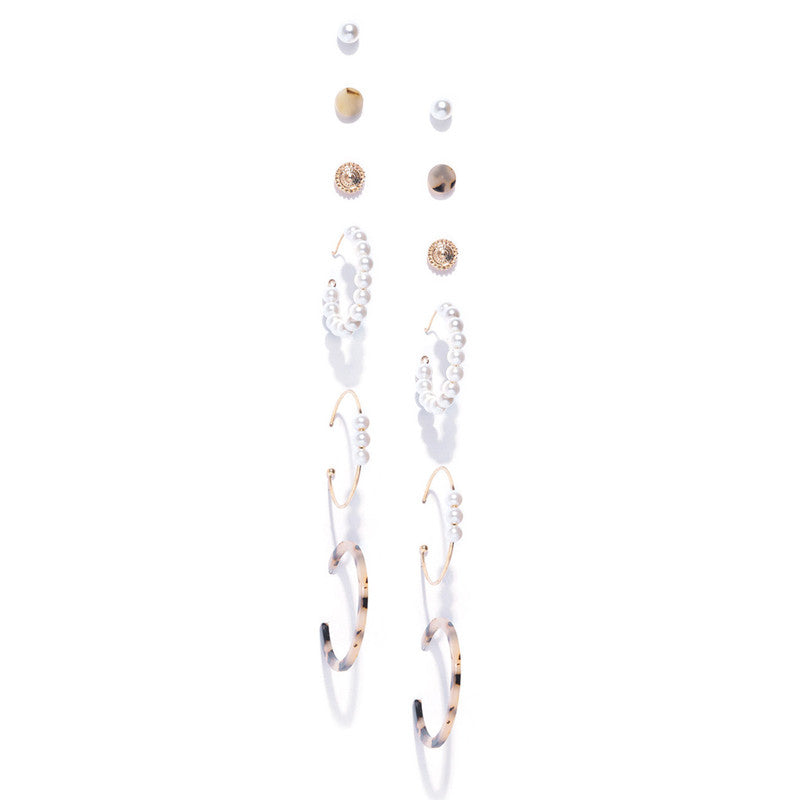 Gold Plated Geometric Stud and Hoop Earrings For Women - MySmartBazaar