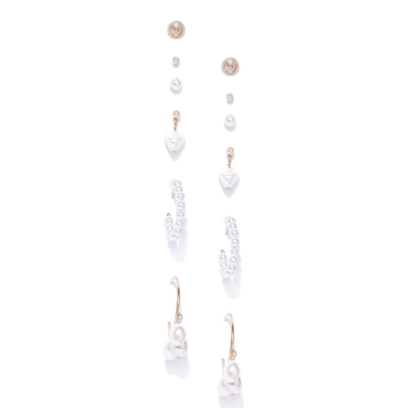 Gold Plated Geometric Stud and Hoop Earrings For Women - MySmartBazaar