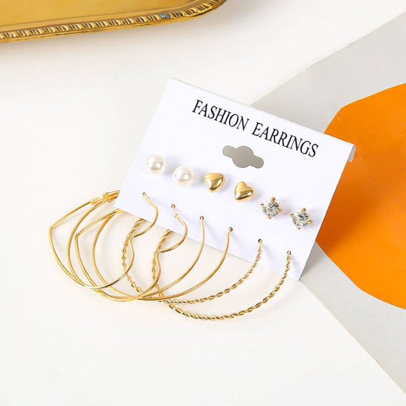 Exclusive Gold Plated Stud and Hoop Earrings For Women - MySmartBazaar