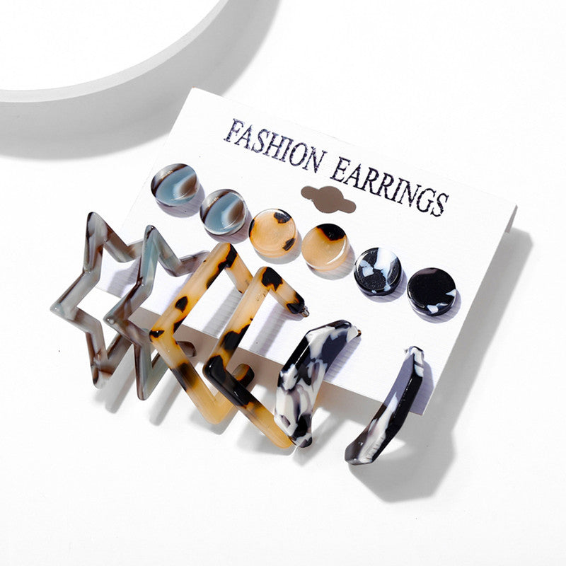 Trendy Silver Plated Multi-colour Earrings For Women - MySmartBazaar