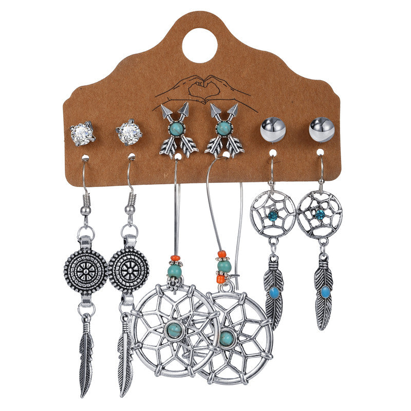 Stunning Feather inspired Oxidized German Silver Earrings For Women - MySmartBazaar