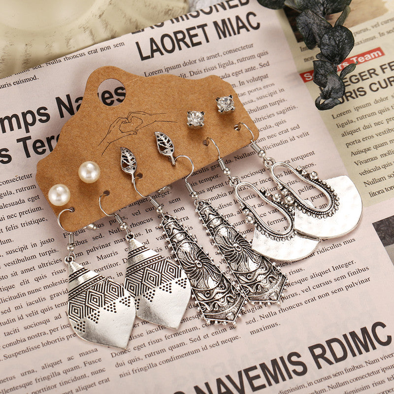 Mysterious Pearl and AD Oxidized German Silver Plated Earrings For Women - MySmartBazaar