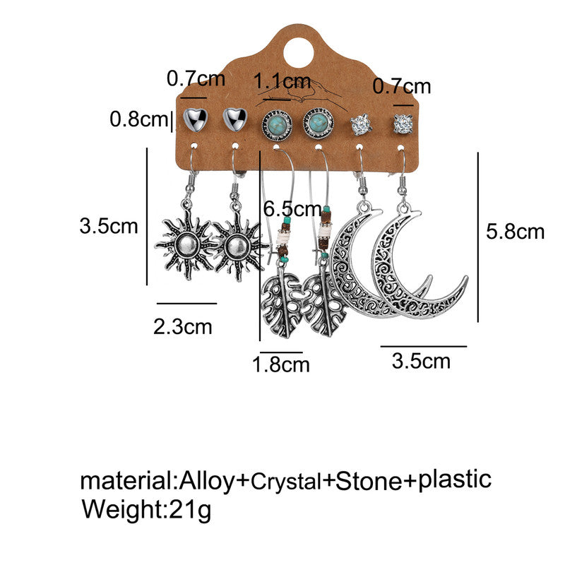 Tantalizing AD Oxidized German Silver Plated Earrings For Women - MySmartBazaar