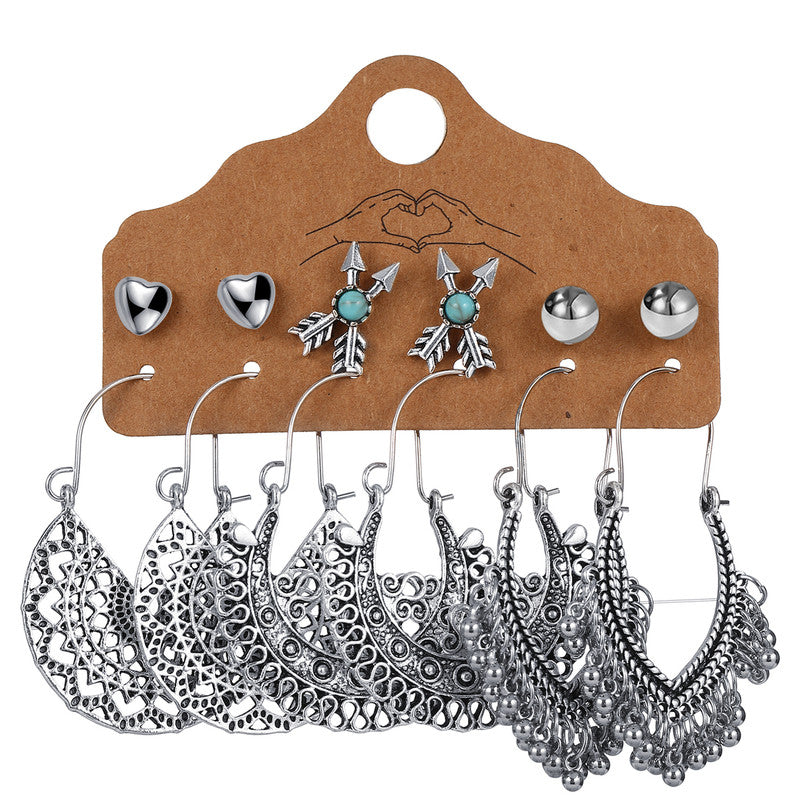 Trendy Oxidized German Silver Plated Earrings For Women - MySmartBazaar
