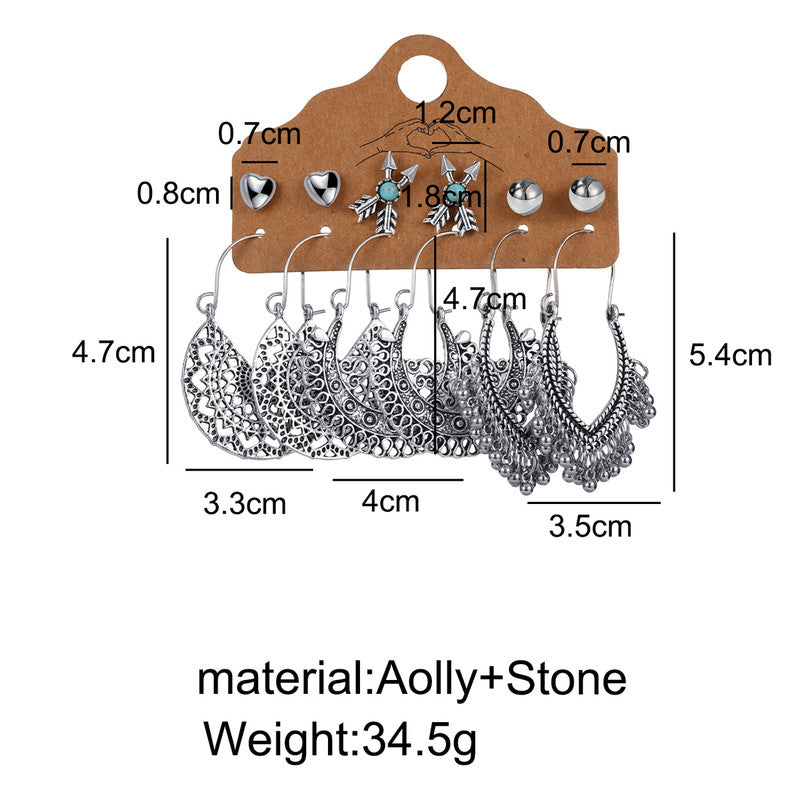 Trendy Oxidized German Silver Plated Earrings For Women - MySmartBazaar