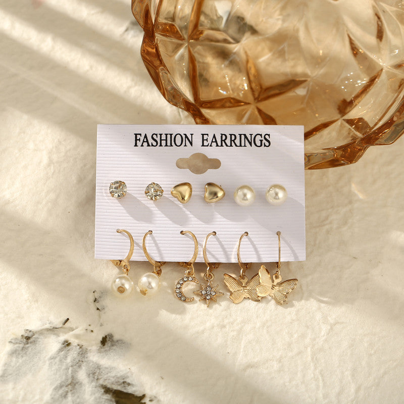 Beautiful Pearl and AD Gold Plated Earrings For Women - MySmartBazaar
