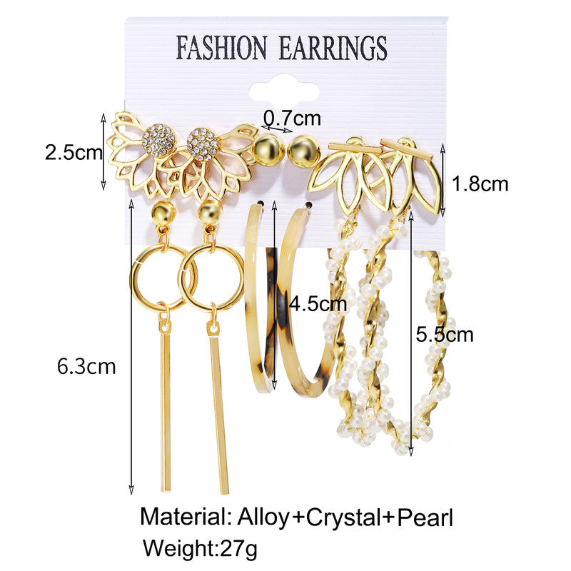 Mesmerizing Pearl Gold Plated Earrings For Women - MySmartBazaar