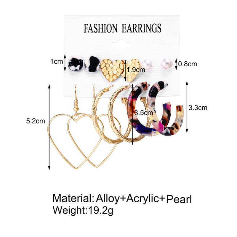 Gold-toned Gold Plated Earrings Combo For Women - MySmartBazaar