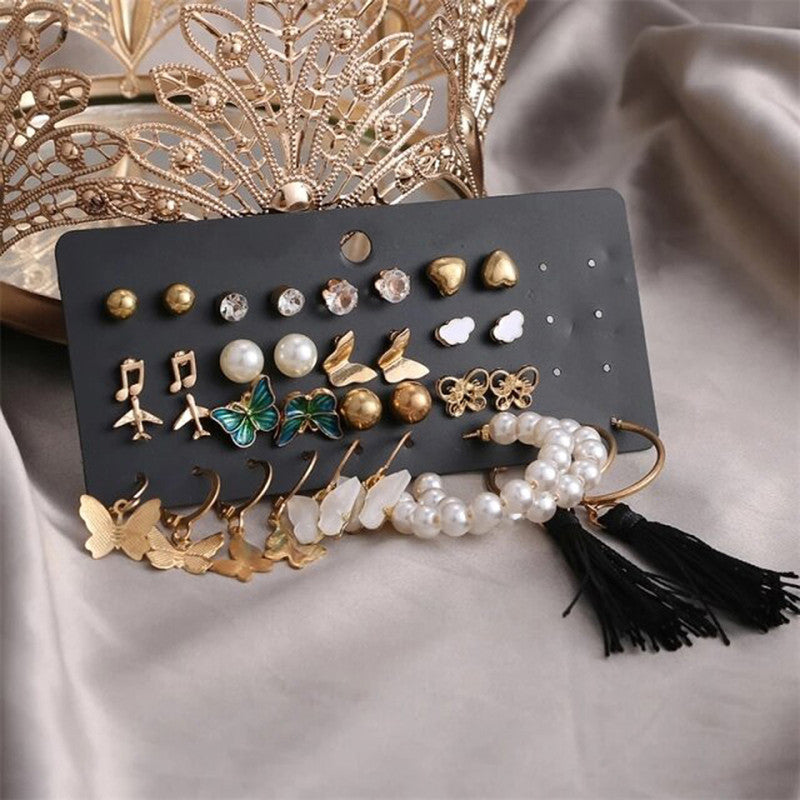 Gold Plated Multi-coloured Classic Earrings For Women - MySmartBazaar
