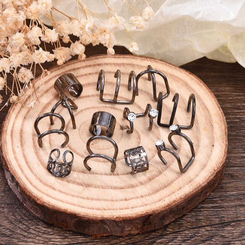 Rhodium Plated Ear cuffs Combo of 6 For Women - MySmartBazaar
